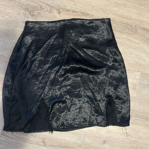 Black mini skirt